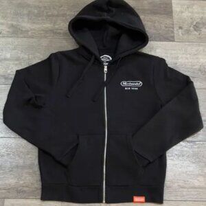 Nintendo New York 1889 Mario Coin OFFICIAL Full Zip Black Hoodie Women's Largex